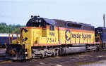 Chessie WM 7547 SD40-2, Connellsville, PA. 7-12-1982